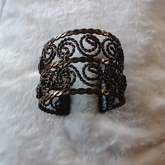 315. SWIRLY BRACELET BANGLE METAL GORGEOUS - Picture 2 of 6